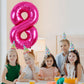 Toniful 40 Inch Hot Pink Large Numbers Balloon 0-9 Birthday Party Decorations,Foil Mylar Big Number 8 Balloon Digital 8 For Birt