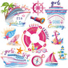 Dazoratix Girls Trip Cruise Decorations - 12 Pcs Ship Cabin Door Magnets Stateroom Accessories Anchor Palm Magnetic Stickers For