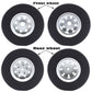 HOBOHY 4Pcs Aluminum Front and Rear Wheels Hub Rims with tire Lining/Built Sponge Kit for Tamiya CW01 Chassis Lunch Box G6-01 Mi