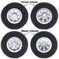 HOBOHY 4Pcs Aluminum Front and Rear Wheels Hub Rims with tire Lining/Built Sponge Kit for Tamiya CW01 Chassis Lunch Box G6-01 Mi