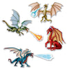 Beistle Dragon Cutouts - Multi-Colored Cardstock Decorations, 8½"-20½", Model 54975