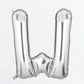 Flyloons Silver Alphabet Letter Foil Balloons for Name W Birthday Decoration Items, Anniversary, Baby Shower, Bachelorette, Wedd