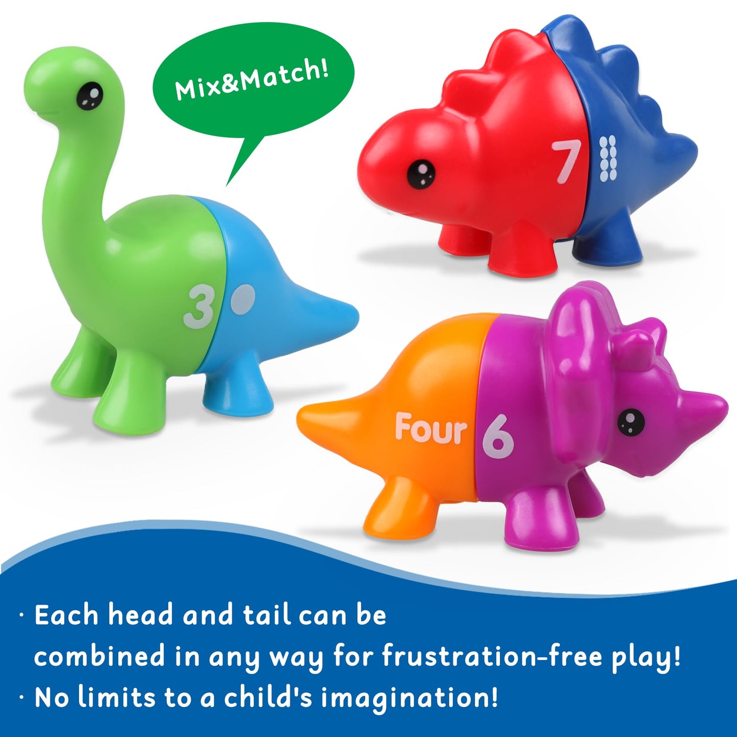 Toddler Dinosaur Montessori Toys For 1 2 3 4 Year Old Boy Girl Birthday Gift - Kids Preschool Learning Activities Educational Tr