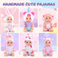 Mxsyshyj 6Pcs 4 Inch Realistic Open-Eye Baby Doll Playset - Mini Reborn Baby Dolls With Handmade Pink Clothes, Christmas Easter