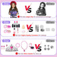 Hollyhi 62Pcs Kids Makeup Kit for Girl, Washable Play Makeup Toys Set for Dress Up, Beauty Vanity Set with Cosmetic Case Birthda