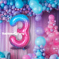 Rainbowq Number 3 Balloon 40 Inch For Boy Or Girl Big Starry 0-9 Foil Mylar Large 3 Number Balloon Happy 3Rd Birthday Party Anni