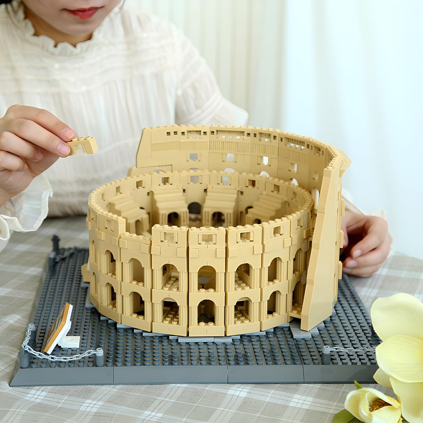 Caximsy Roman Colosseum Architecture Model Building Block Sets The Office Landmarks Skyline Set Toys Collection For Adults Kids