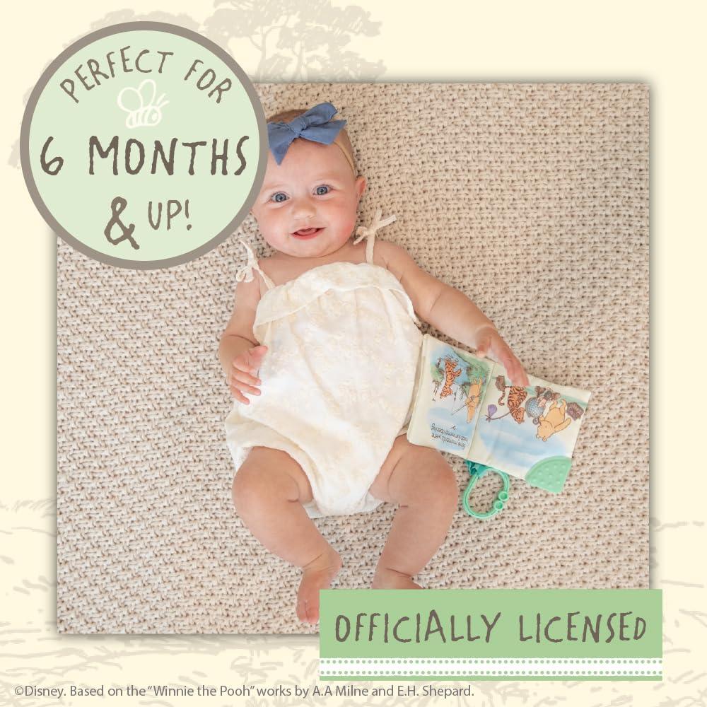 KIDS PREFERRED Winnie The Pooh Soft Book with On The Go Clip, 5 Inches