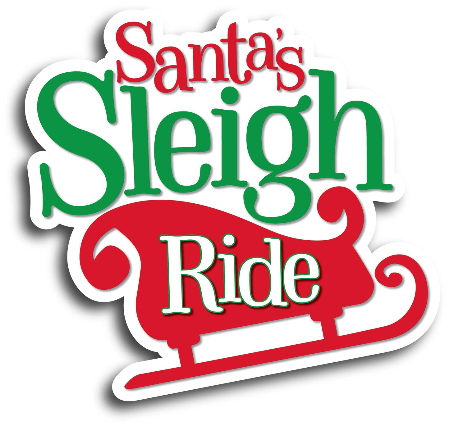 Santa's Sleigh Ride Educational Board Game - Red Plastic Christmas Fun