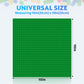 Pokiiulk Classic Building Plates - 10 Large 10"x10" Green Plastic Baseplates, Compatible with Major Brands, STEM Gift for Ages 3+