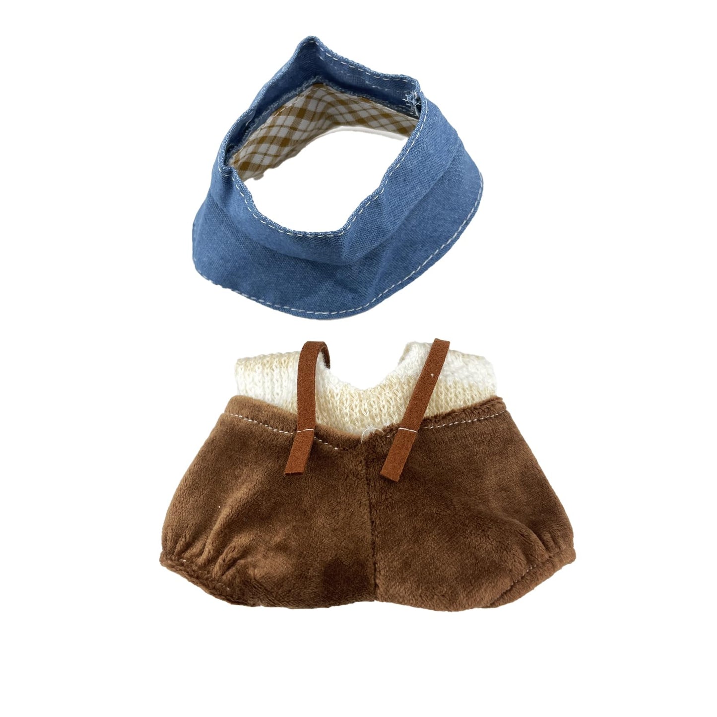 Clothes for Doll(NO Doll Included) 15/17cm Doll Clothes Set for Doll Outfit Accessories for Doll Brown Jumpsuit
