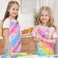 Wernnsai 2 Pack Mermaid Toddler Aprons - Rainbow Kids Art Aprons For Girls Toddler Paint Art Smock Waterproof Cooking Baking Painting Gardening Artist Chef Apron For Kids Age 2-5 Years