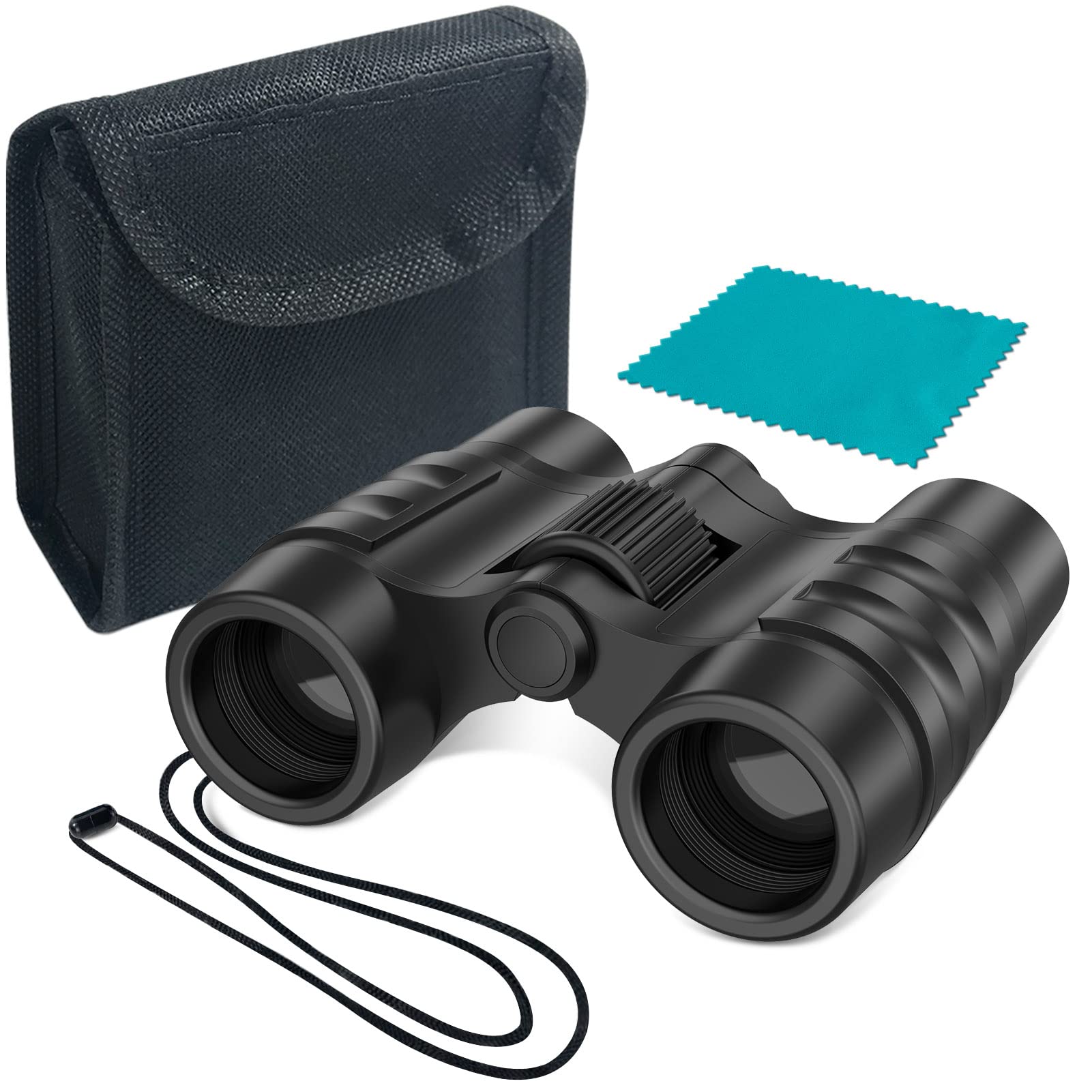 Essenson Binoculars For Kids Toys Gifts For Age 3-12 Years Old Boys Girls Kids Telescope Outdoor Toys For Sports And Outside Play Hiking, Bird Watching, Travel, Camping, Birthday Presents (Black)