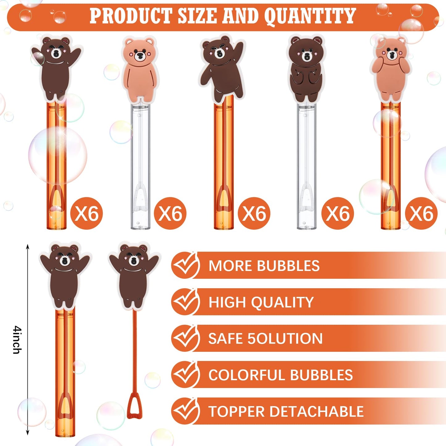 Foilswirl 30 Pcs Bubbles Party Favors for Boys Girls Mini Bubble Wands Tube Bulk Theme Bubble Maker Goodie Bags Stuffer School C