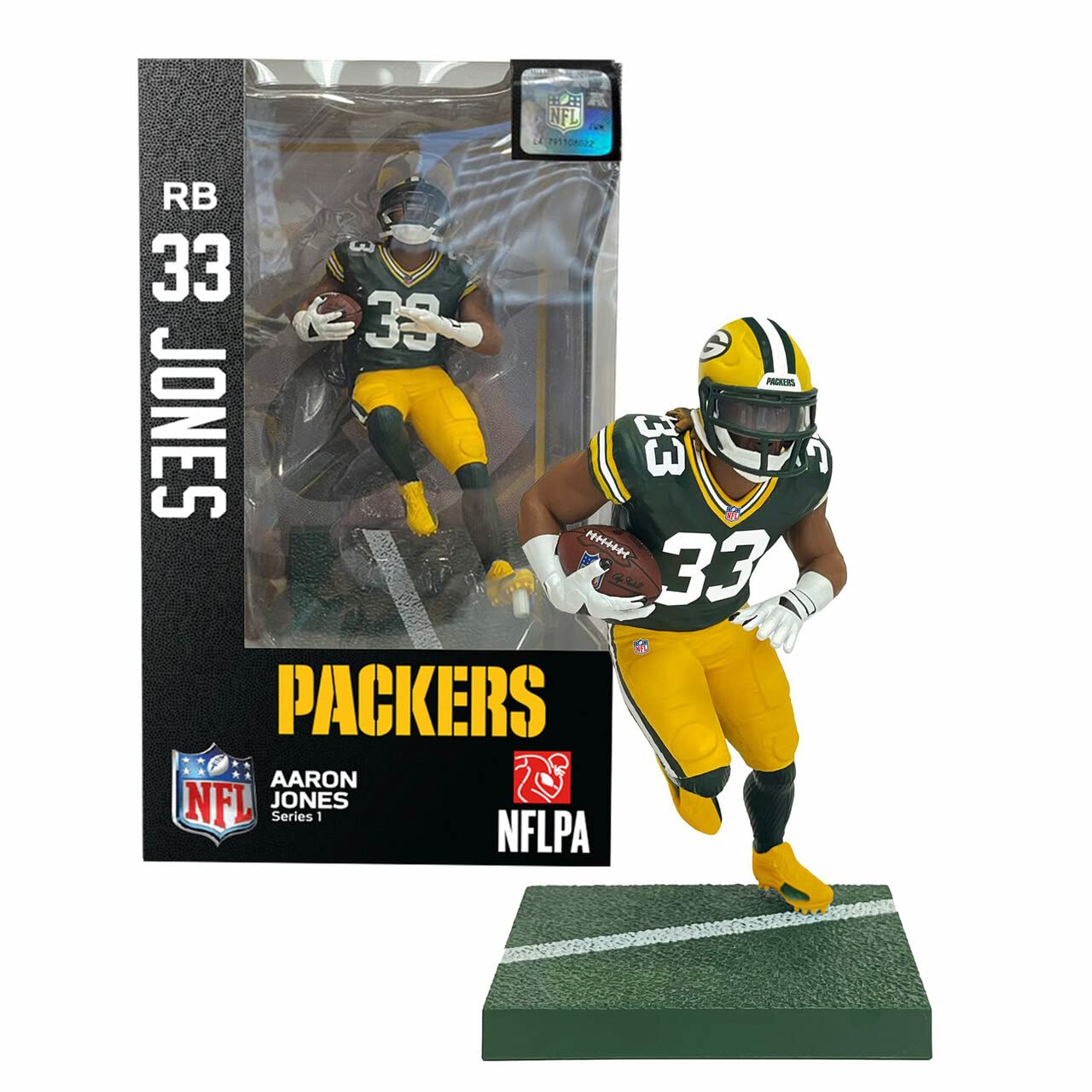 Imports Dragon - Nfl - Aaron Jones (Green Bay Packers) Chase 6' Figure Series 1, Multicolor (Id34899)