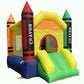 Dvreugde Outdoor & Indoor Mini Inflatable Bounce House with Blower Toddler Castle Kids Bouncy House with Slide, air Blower, Carr