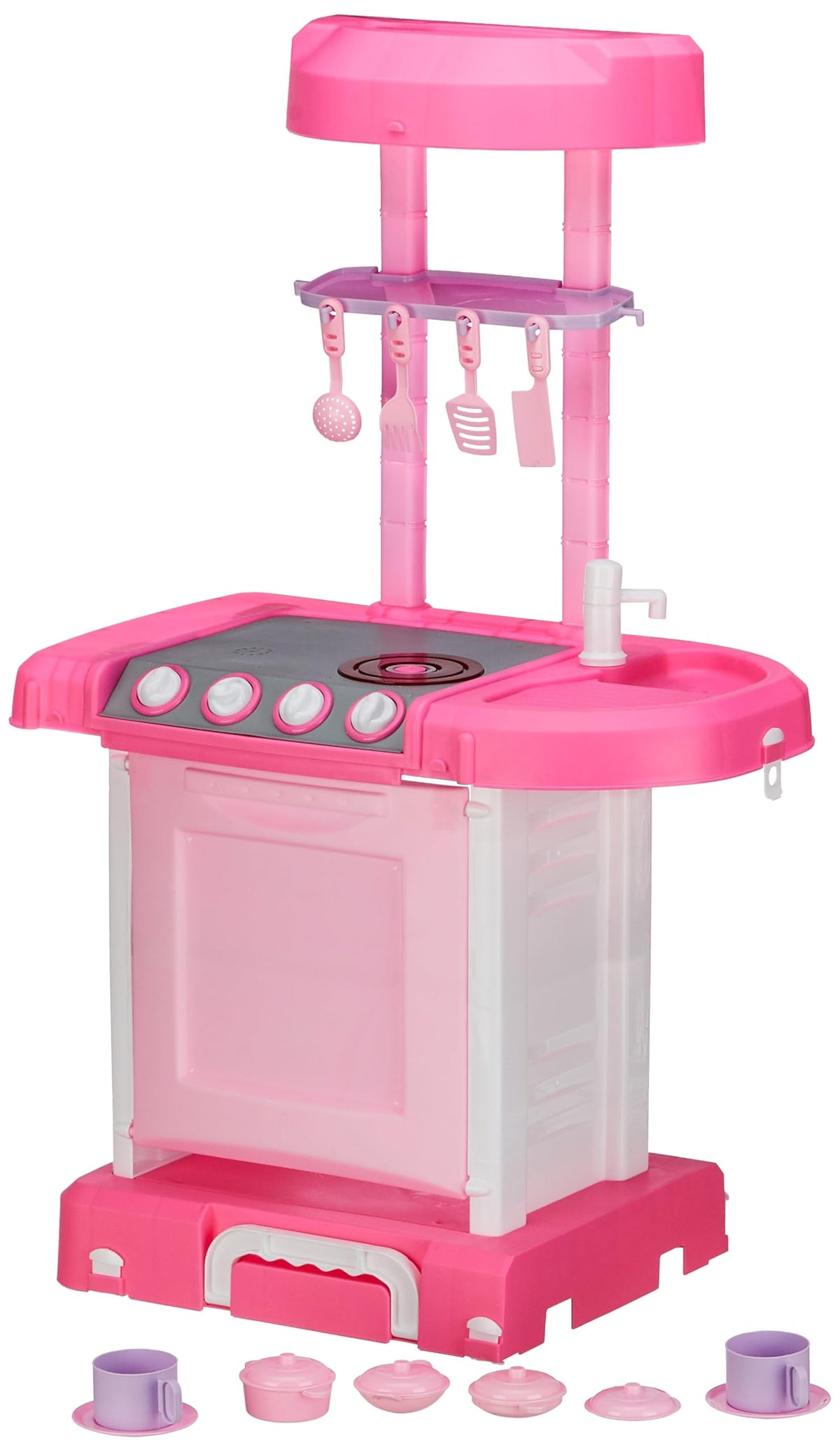 PlayMagic Trolly Kitchen Set|Portable Pretend Play Toys for Kids with Suitcase |Role Play Cooking Kitchen Set Kids Toys for 3+ Y