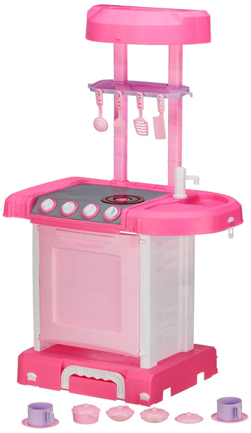 PlayMagic Trolly Kitchen Set|Portable Pretend Play Toys for Kids with Suitcase |Role Play Cooking Kitchen Set Kids Toys for 3+ Y