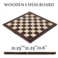A&A 21.25' Professional Wooden Tournament Chess Board/African Palisander & Maple Inlay / 2.25' Squares W/O Notation