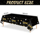 Tiamon Black Plastic Rectangular 54 x 108 Tablecloth Set of 3 for Baby Boy First Birthday Party