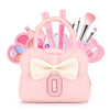 Kids Real Makeup Kit for Girls - 18Pcs Non-Toxic Washable Make Up Toys with Initial Toddler Purse - Personalized Birthday Gifts 
