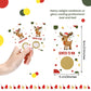 Outus 50 Pieces Christmas Scratch Off Cards Stickers Christmas Hawaii Party Games Vouchers Festive Raffle Tickets Holiday Business Prize Drawings For Kids Adults Families Events Groups (Reindeer)