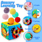 Beetoy Sensory Busy Cube For Baby, Montessori Infant Toys With Textured Sensory Balls, Early Learning Travel Toys For Fine Motor
