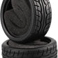 Shaluoman 8pcs 1/10 on Road Soft Tires Tyres Fit for RC 1:10 Touring On Road Car Wheels Rim Black