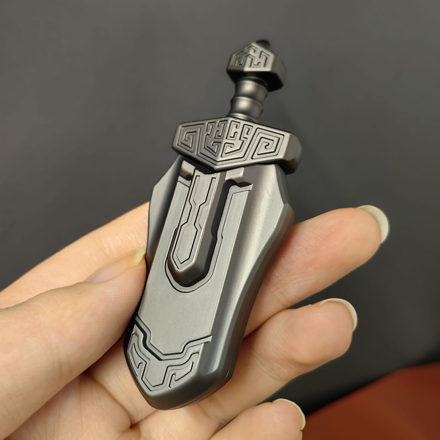 T-Conceal EDC decorative replica blade Decompression Toys Fidget Sliders Fidget Toys Stress Relief for mature-themeds Magnetic Metal Toys Anti-Anxiety Office Desk Toys (Grey)