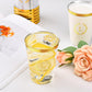 Datyiiha 100 Pieces Monogrammed Plastic Cups Gold Foil Letter L Disposable Cups 12 Oz Clear Initial Party Cups For Wedding Birth