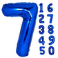 40 Inch Giant Navy Blue Number 7 Balloon, Helium Mylar Foil Number Balloons For Birthday Party, 7Th Birthday Decorations For Kid