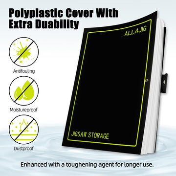 All4Jig Extra Large Puzzle Storage Folder Keeper For Jigsaw Enthusiasts - Space-Saving Organizer, Holds 20 Puzzles, 31.1X25.59X2