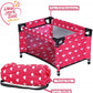 Doll Fold N' Store Pack N' Play - Doll Play Yard With Cute Hearts Design