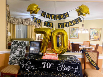 Number 7 Balloon 40 Inch Gold Seven Birthday Decorations, 7 17 27 70 Year Old Balloon, Mylar Foil Balloon Number For Engagement,