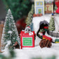 Christmas Village Accessories Ornaments Resin Christmas Village Sets Decoration For Xmas Festival Holiday (Raccoon Letters From
