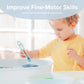 Inspire My Play Coral Silicone Mini Tongs for Kids - Small Toddler Tweezers - Fine Motor Skills Accessories - Model ST3COR