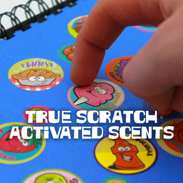 Just For Laughs Dr. Stinkys Scratch N Sniff Stickers 6-Pack- Blueberry, Popcorn, Cupcake, Blue Snowcone, Banana, Bubblegum 162