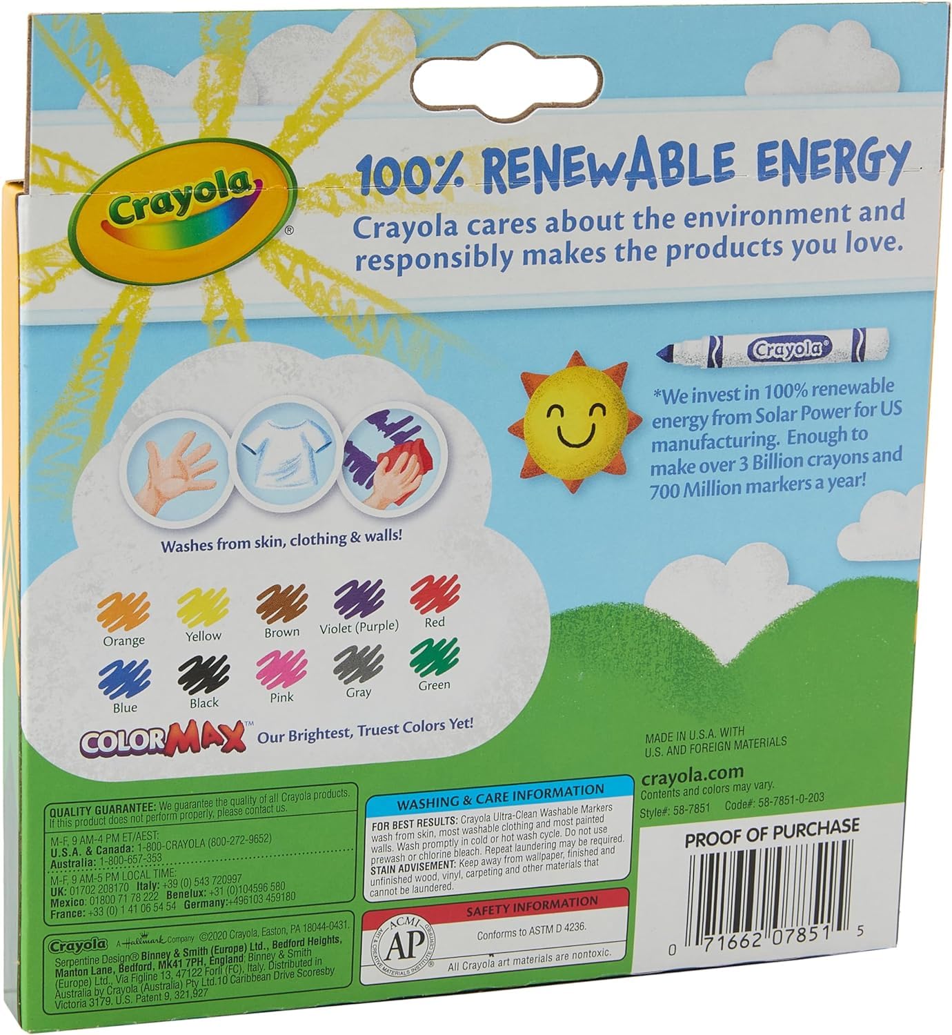 Crayola Ultraclean Broadline Classic Washable Markers (10 Count), (Pack Of 2)