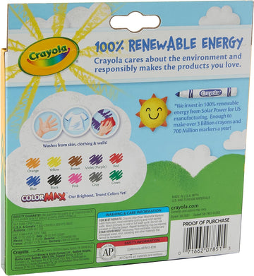 Crayola Ultraclean Broadline Classic Washable Markers (10 Count), (Pack Of 2)
