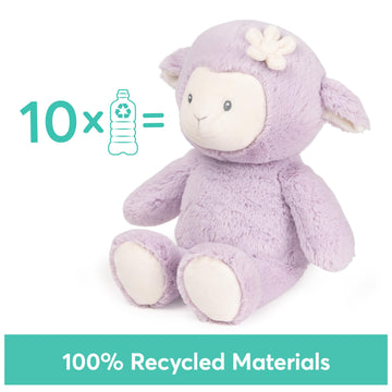 Gund Baby Sustainable Lamb Plush, Stuffed Animal Made From 100% Recycled Materials, For Babies And Newborns, Spring Decor, Laven