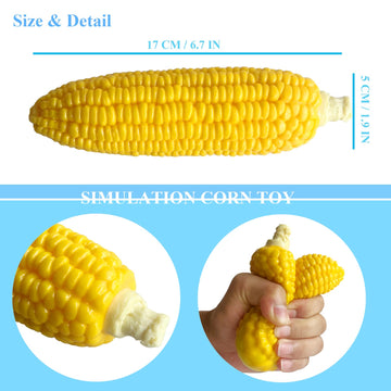 Funnysquee Corn Squishies Stress Relief Novelty Toy Soft Scented Simulation Corns Squeeze Toys Cute Birthday Gift For Kids (Corn)