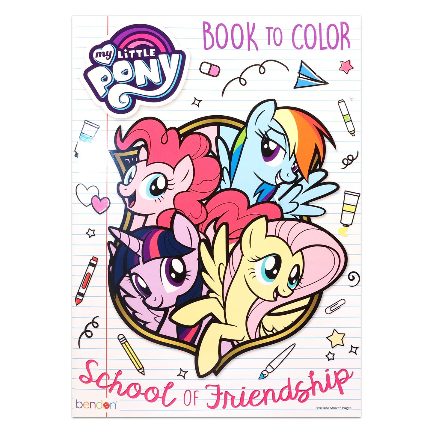 My Little Pony Coloring Book Super Set - Bundle with 4 My Little Pony Books Filled with Games, Puzzles, Stickers and Coloring Ac