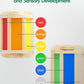 Montessori Spinning Drum Toy Set for Babies 6-12 Months  Sensory Development & Tummy Time Fun - Wooden Infant Toys with Mirror & Bell  for Boys & Girls