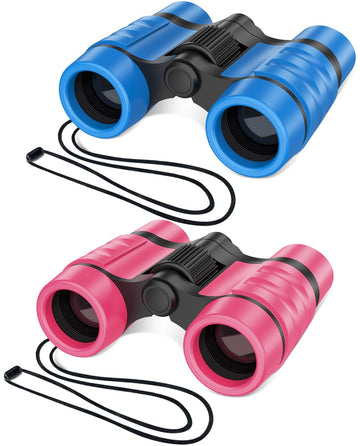 Essenson Binoculars For Kids Toys Gifts For Age 3-12 Years Old Boys Girls Kids Telescope Outdoor Toys For Sports And Outside Play Hiking, Bird Watching, Travel, Camping, Birthday Presents (Set Of 2)