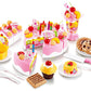 HenMerry 75PCS Birthday Cake Toy DIY Cutting Cake Play Set Kids Play Kitchen Food Pretend Play Cake Toy Best for Girls Birthday 