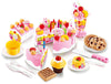 HenMerry 75PCS Birthday Cake Toy DIY Cutting Cake Play Set Kids Play Kitchen Food Pretend Play Cake Toy Best for Girls Birthday 