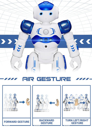 KingsDragon RC Robot Toys for Kids, Gesture & Sensing Programmable Remote Control Smart Robot for Age 3 4 5 6 7 8 Year Old Boys