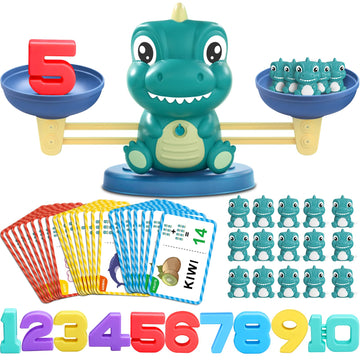 Kaodezhu Dinosaur Math Balance Toys - Montessori Toys For 3 Years Old Kids, Learning And Educational Toys For Boys And Girls - B