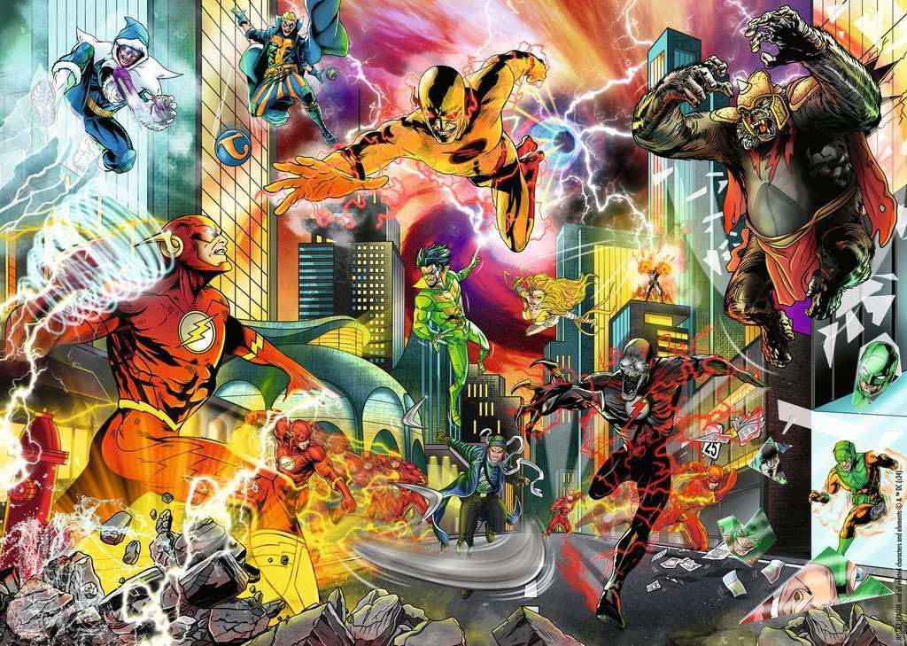 Ravensburger The Flash 1000 Piece Jigsaw Puzzle - Handcrafted Cardboard, 27 x 20 inches, Multi Color, Model 12000748, Made in Germany
