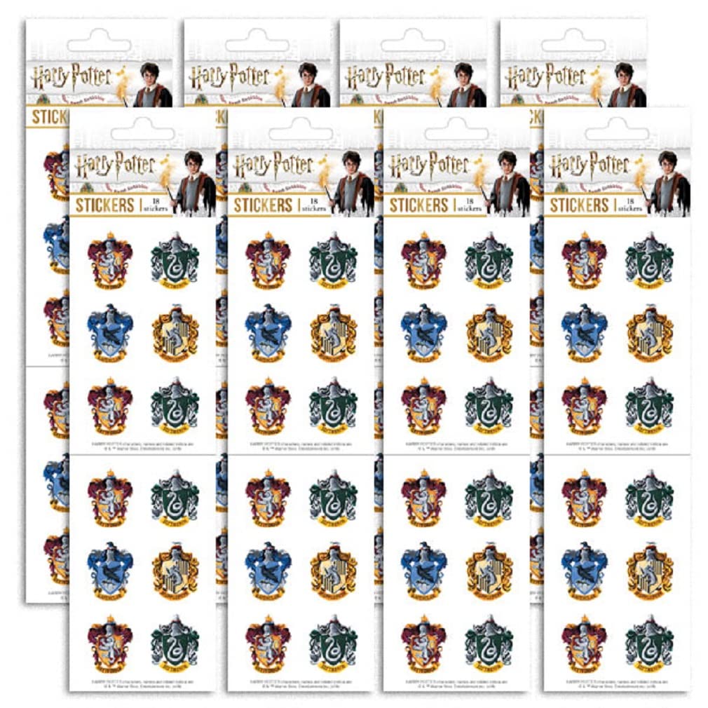 Playhouse Harry Potter Mini Hogwarts House Crests Pack Of Three Perforated Sticker Half-Sheets - 8 Packs